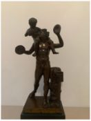 Italian, After the Antiquity - Satyr With the Infant Bacchus, Bronze. Height 29 cm | 11 3/8 in (AN