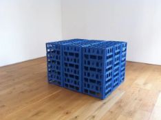 Michael Landy - Appropriation XI, 1990, 36 Express Dairies Milk Crates, Dimensions: 67 x 143 x 137