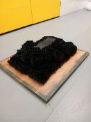 Alison Wilding - Endgame, 2007 Ink on card and ceramic on wooden board (two pieces) 16 x 52 x 45