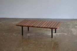 French Modernist Slatted Coffee Table, 1960’s (FF 04) Located in London (22)