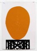 David Batchelor - Blob Drawing, 2002, Gloss Paint and Collage on Board, Dimensions: 59 x 42 cm, (