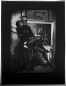 Pierre Molinier – With the Doll on His Lap, c. 1960, Vintage Silver Gelatin Print, Dimensions: 14.