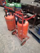 2 x Bottle trolleys excluding bottles