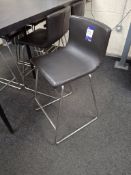 6 x leather and chrome high stools