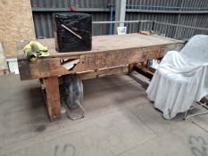 Wooden workbench 2450 x 940
