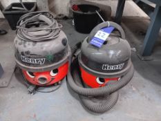 2 x Numatic Henry vacuum cleaners