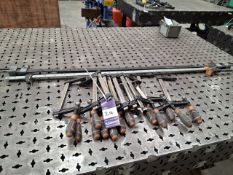13 x Magnusson 80 x 200mm F clamps and 2 x large clamps