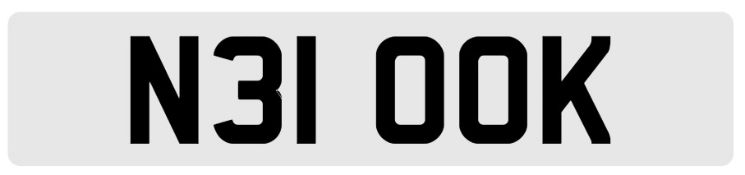 Cherished registration number.: N31 OOK - An administration fee of £80 + VAT will be added to the
