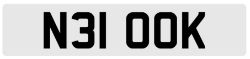 Cherished registration number N31 OOK
