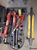 KENNEDY HYDRAULIC PUMP, 10 TONNE CAPACITY RAM AND ENERPAC P80 HYDRAULIC PUMP