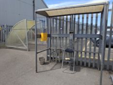 1X BICYCLE SHELTER 2100 X 2100MM ABD 1X SMOKING SHELTER 2030 X 1020MM