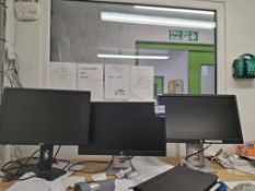 2X HEWLETT PACKARD ELITE DISPLAY E232 MONITORS AND 1X DELL P2213T MONITOR