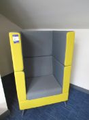 2 single seat privacy/acoustic seats grey/yellow