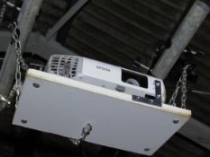 Epson digital projector with Panoview pull down projector screen