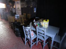 2 various tables with quantity of chairs