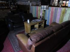 2 leather effect sofas