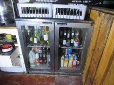Weald double door bottle fridge (contents not included)