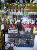 Large quantity of various glassware to bar area