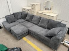 Suede Effect Scatterback Corner Sofa