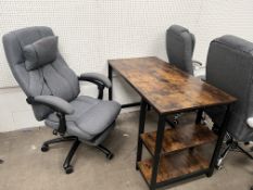 Rustic Effect Desk and an Operators Chair with Footrest