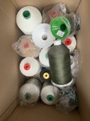 Box of Asssorted Sewing Thread for Commercial Machines