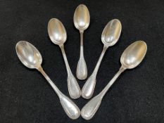 5 x Ercuis French hallmarked silver spoons (190g)