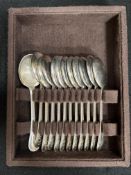 Ercuis French hallmarked silver set of 12 x ice cream spoons (396g)