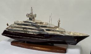 Model of The Sarafsa Super Yacht - Multimedia including silver - believed to have been commissioned