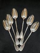6 x Ercuis French hallmarked silver table spoons (708g)