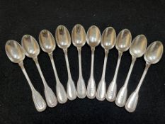10 x Ercuis French hallmarked small silver spoons (170g)