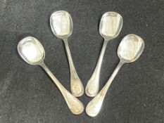 4 x Ercuis French hallmarked silver ice cream spoons (116g)