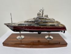 Model of The Sarafsa Hamilton Super Yacht signed Theo Fennell, London (Approx 36