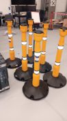 6 x Skipper retractable barrier posts and bases - Located in Unit 2, Ground Floor