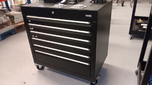 Dura 6-drawer mobile bench with shelf under (excludes contents) - Located in Unit 2, Ground Floor