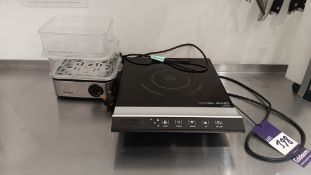 Gasland Chef IH20BL induction hob & Vonshef mini bain marie