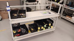 Nortek mobile electric component shelving unit, 1,200 (H) x 1,600 (W) (excludes contents) -