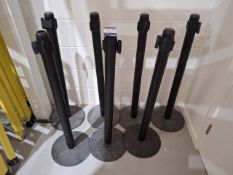 7 x Retractable Belt Steel Barriers