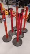 6 x Queue retractable barrier posts - Located in Unit 2, Ground Floor