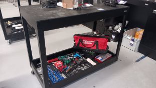 Dura mobile bench with shelf under (excludes contents) - Located in Unit 2, Ground Floor