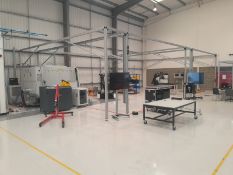 Aluminium framed demountable enclosure fitted with 4 x SICK Micro-Scan 3 Pro light guards, and