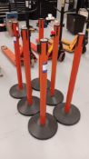 6 x Queue retractable barrier posts - Located in Unit 2, Ground Floor