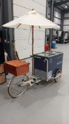 Urban Gelato delivery trike with display chest freezer