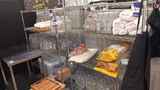 2 wire adjustable shelving units (excludes contents)