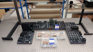 3 x Renishaw R-TC-500200 clamping kits (incomplete) and 2 x Renishaw RT-253006 fixture towers –