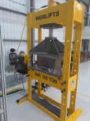 Enerpac Wor-Lifts VLP10013ZSEF 100T workshop press, serial number 57654-01 (Oct 2024) with Enerpac