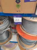 Contents of 2 shelves to include quantity of armoured cable and other cable – Located in Unit 1,