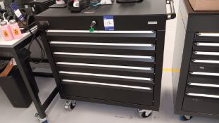 Dura 6-drawer mobile tool chest with fitted electrical hand tools, including crimpers and Fluke
