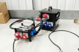 Unbadged 3-phase power distribution box and Brennenstuhl compact power distribution box – Located in