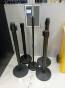 4 x barrier posts and adjustable signage post – Located in Unit 1, Ground Floor