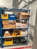 Bay of boltless stell shelving and contents of various pneumatic consumables – Located in Unit 1,